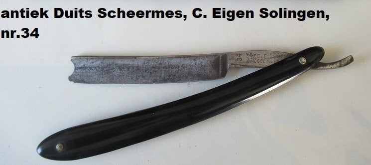 oud Duits scheermes / klapmes, C. Eigen Solingen, Ophalen of Verzenden, Gebruikt