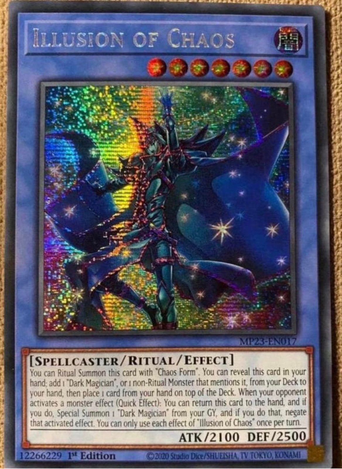 Yu-Gi-Oh! Illusion of Chaos MP23 1st Edition !, Hobby en Vrije tijd, Verzamelkaartspellen | Yu-gi-Oh!, Ophalen of Verzenden, Zo goed als nieuw