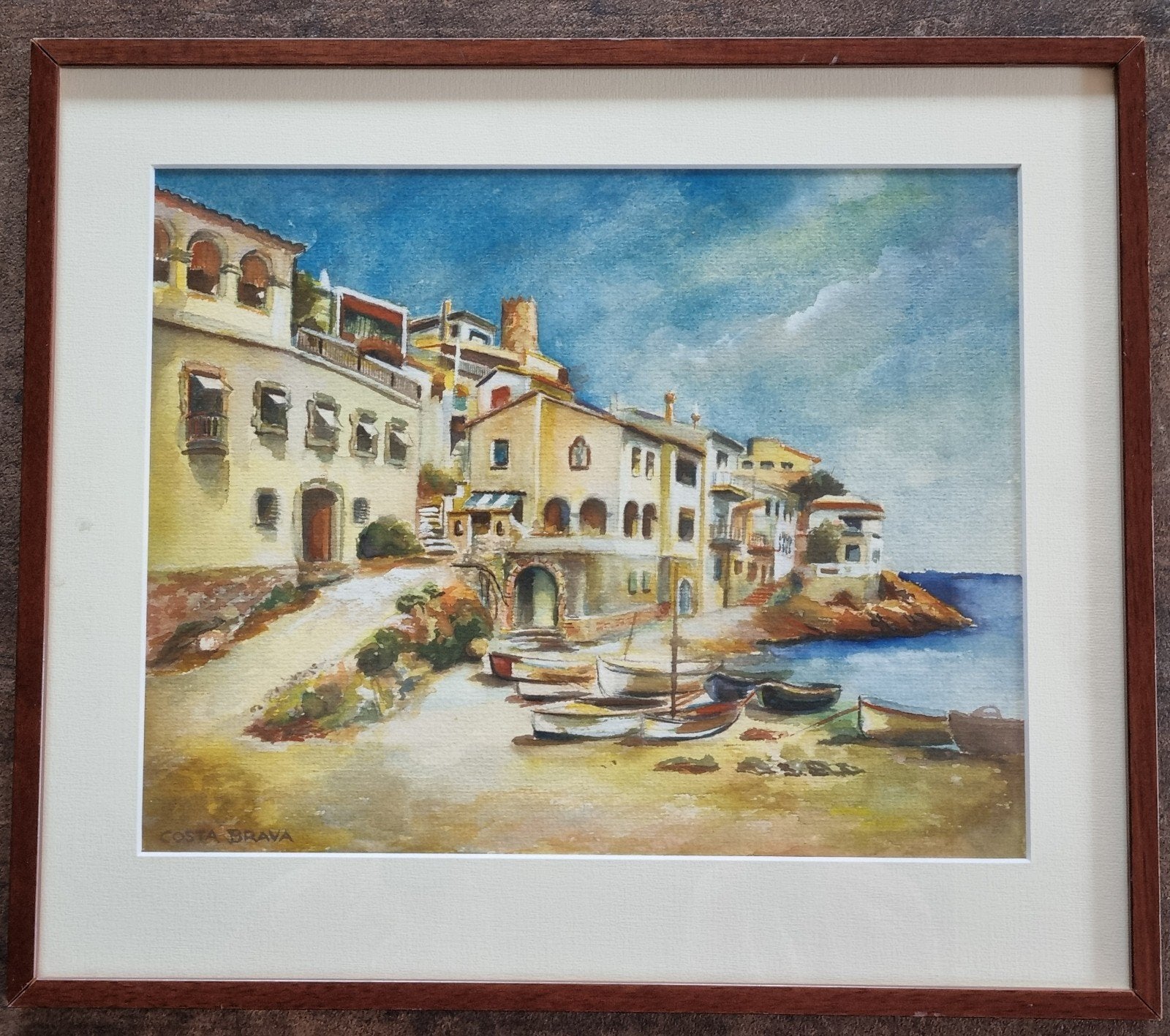 Jan Snijders(1927-1985)gedateerd 1962 Aquarel  Costa  Brava, Ophalen of Verzenden