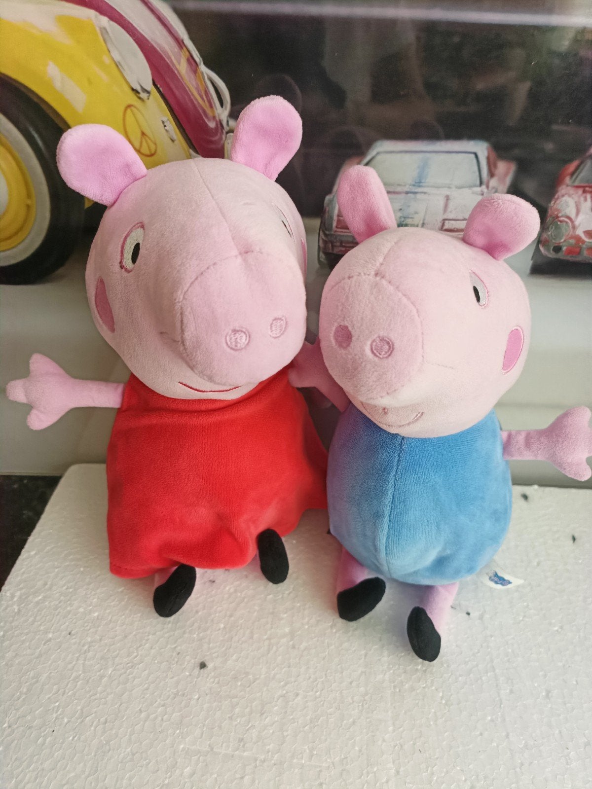 Peppa Pig en George knuffels - Zo goed als nieuw, Ophalen of Verzenden, Roze, Klein (minder dan 20 cm), Peppa Pig