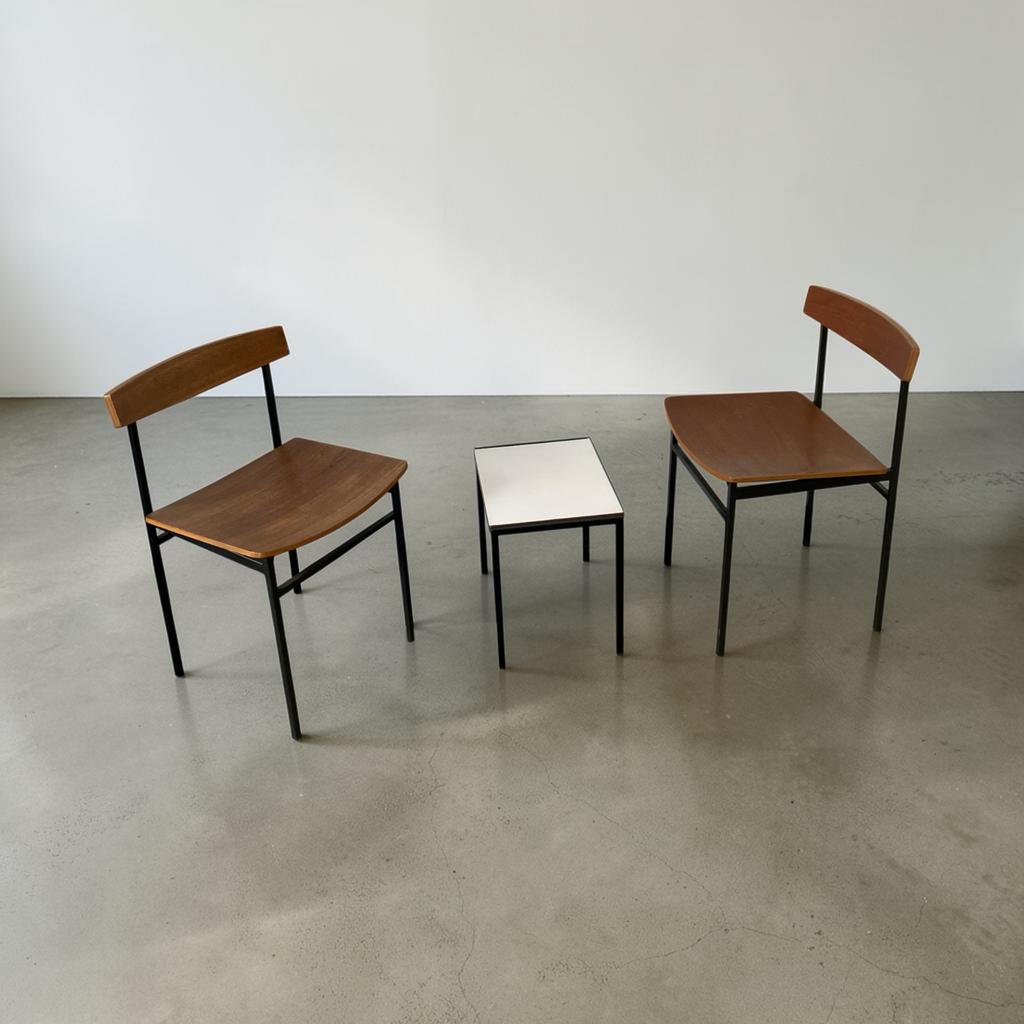 Auping Carelle stoelen - Teak en staal - Jaren '50/'60, Antiek en Kunst, Ophalen