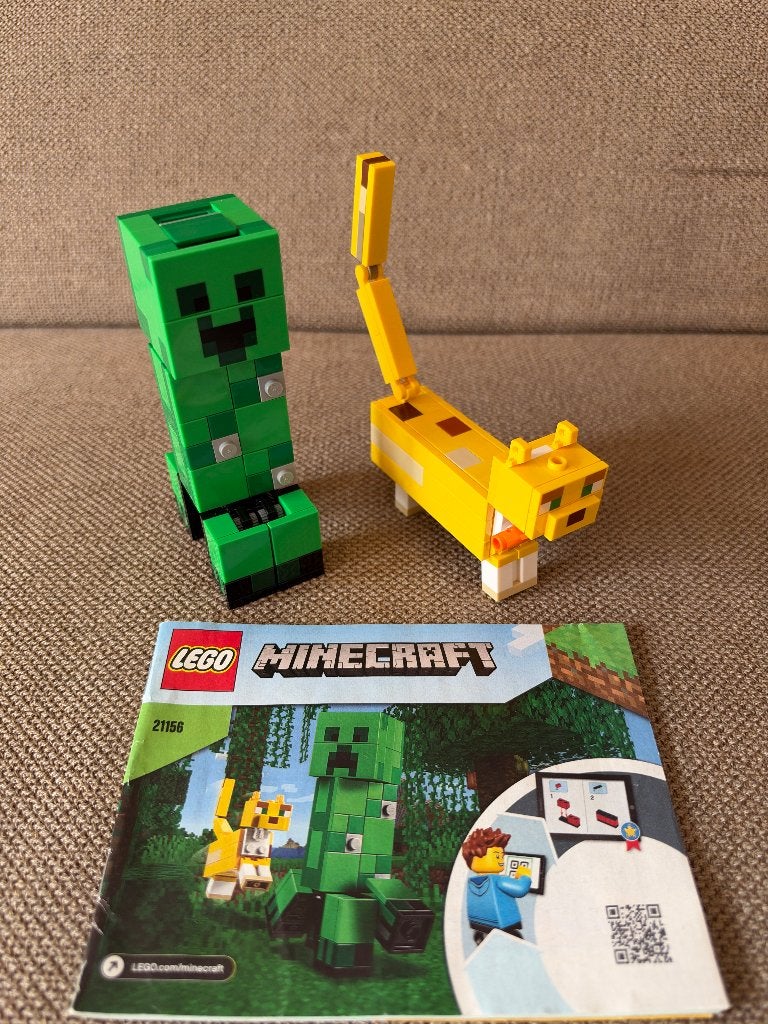 Lego Minecraft 21156 - BigFig Creeper and Ocelot, Minecraft, Lego, Inclusief instructies, Ophalen of Verzenden