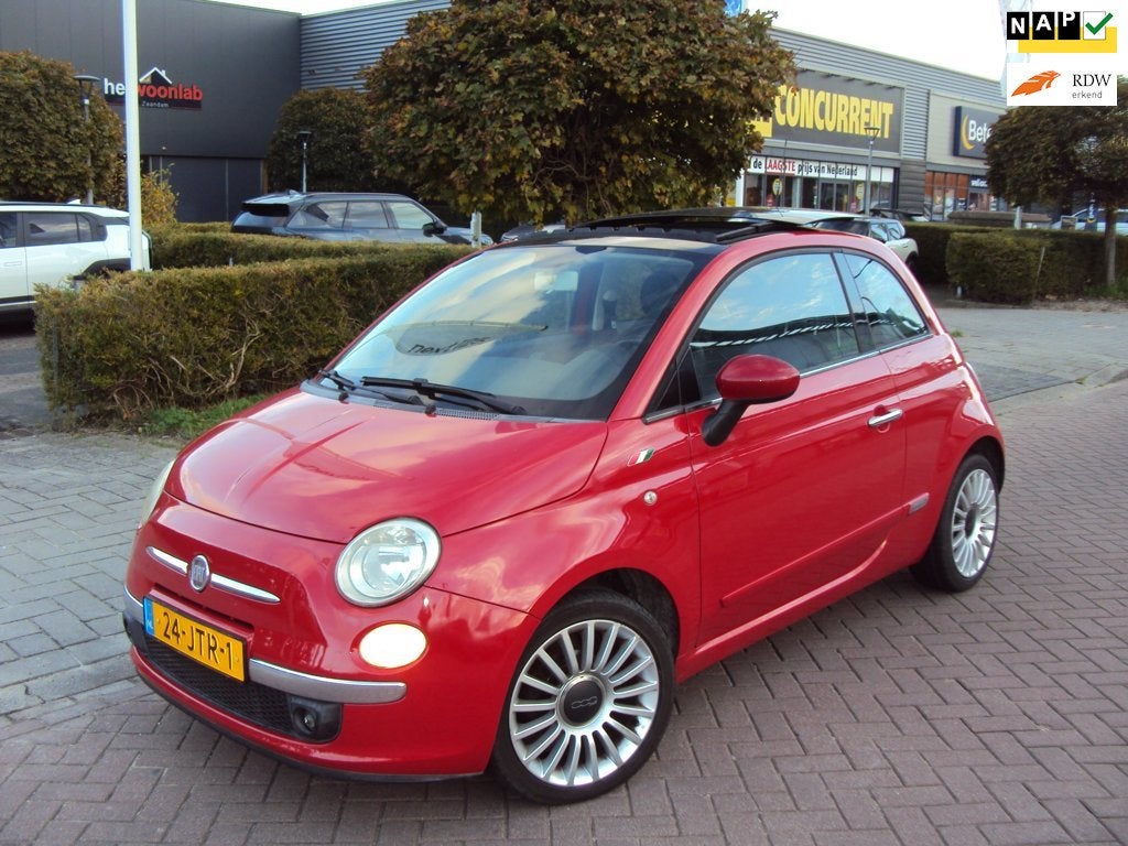 Fiat 500 1.2 Lounge, Auto's, Gebruikt, 4 cilinders, Bedrijf, 69 pk