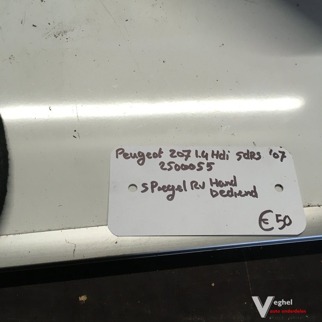 Peugeot 207 1.4 hdi 5drs 2007 2500055  Handbed Buitenspiegel, Gebruikt, -, -, Ophalen of Verzenden