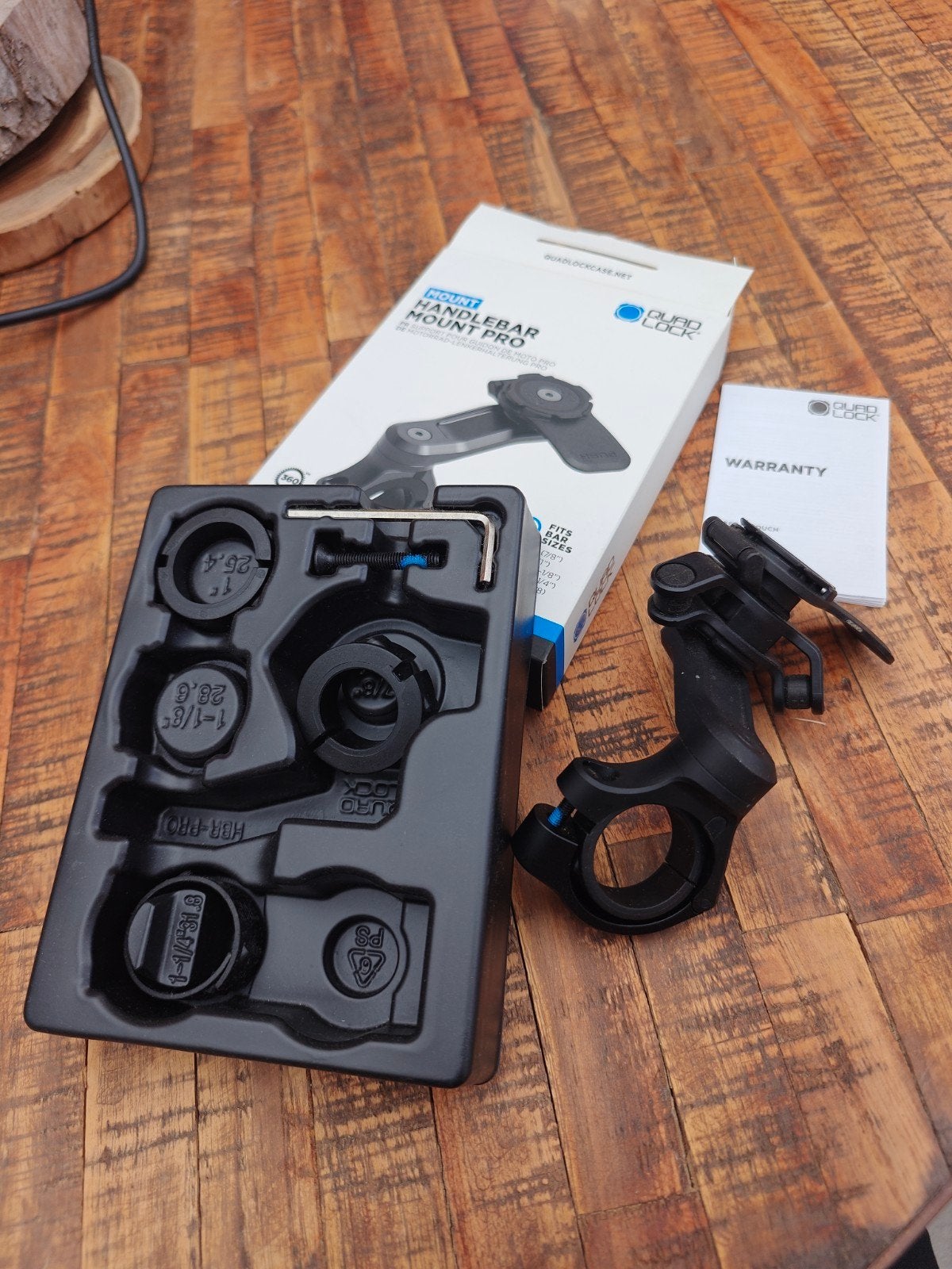 Quad Lock Handlebar Mount Pro en Vibration Dampener, Motoren, Accessoires | Navigatiesystemen, Ophalen of Verzenden, Zo goed als nieuw