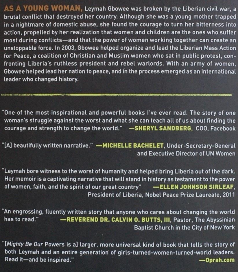 Mighty Be Our Powers - Leymah Gbowee (2011) Engels boek, Verzenden, Zo goed als nieuw, Politiek
