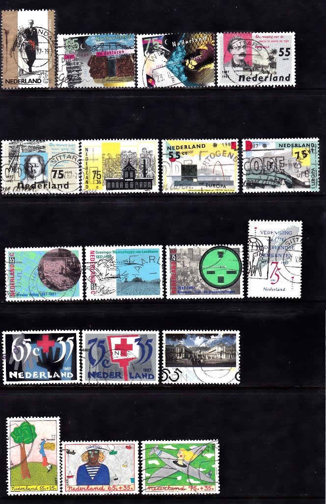 Nederland zegels uit 1987 gestempeld, Postzegels en Munten, Postzegels | Nederland, Verzenden, Na 1940, Gestempeld