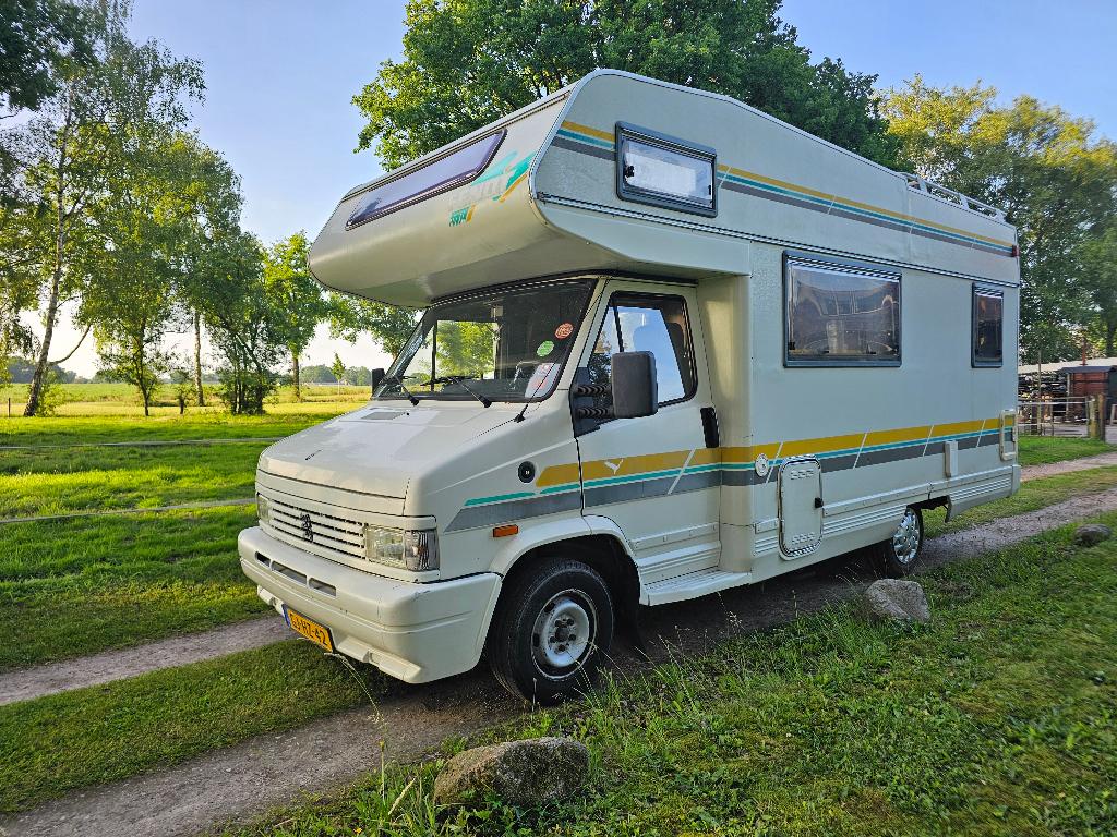 Peugeot Kampeerauto '93 4-6 pers wegenbel. vrij APK t/m 2027, Stof, Wit, Origineel Nederlands, Particulier