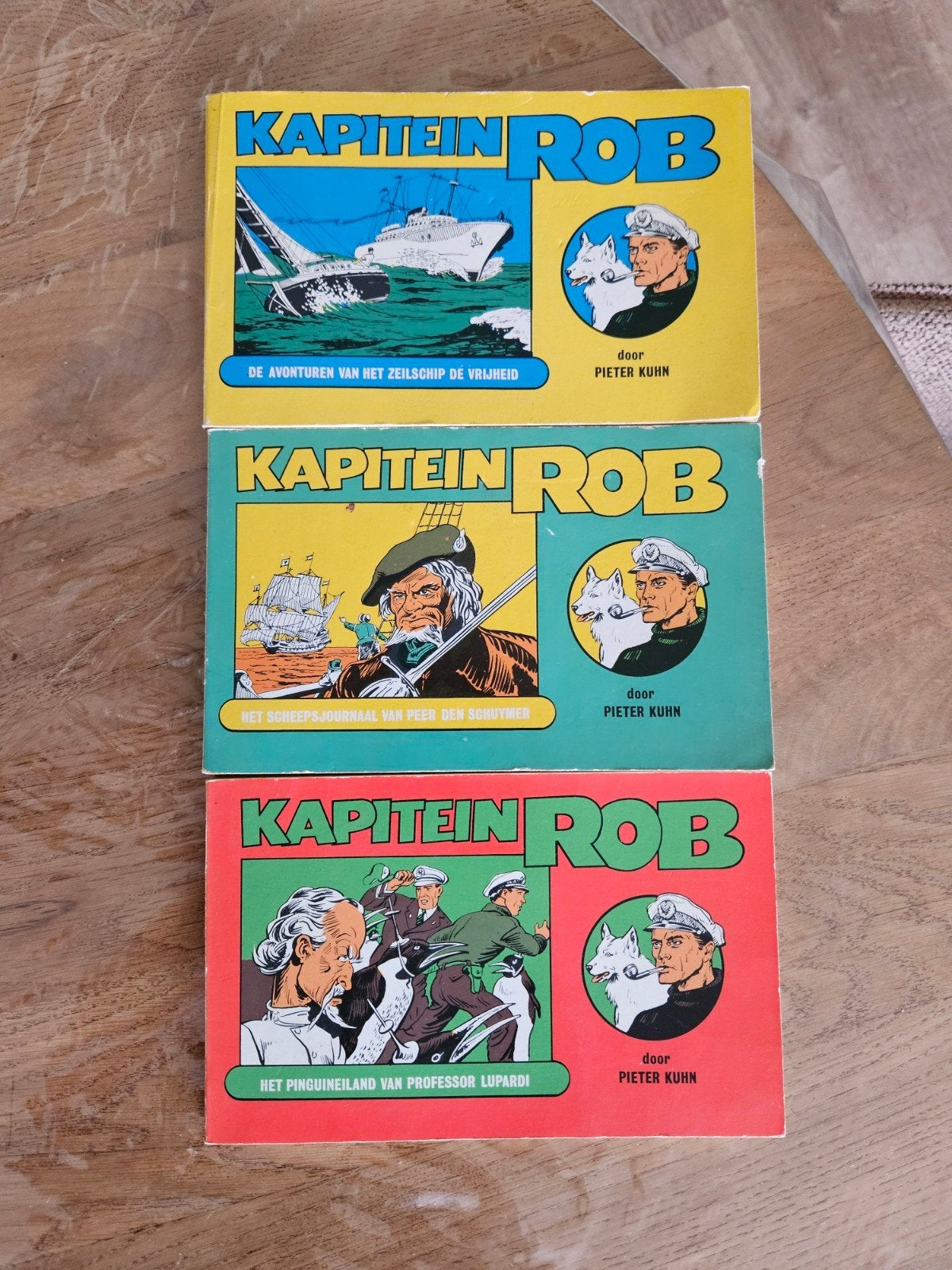 Kapitein Rob stripboeken - 3 delen, Meerdere stripboeken, Ophalen of Verzenden, Gelezen, Pieter Kuhn