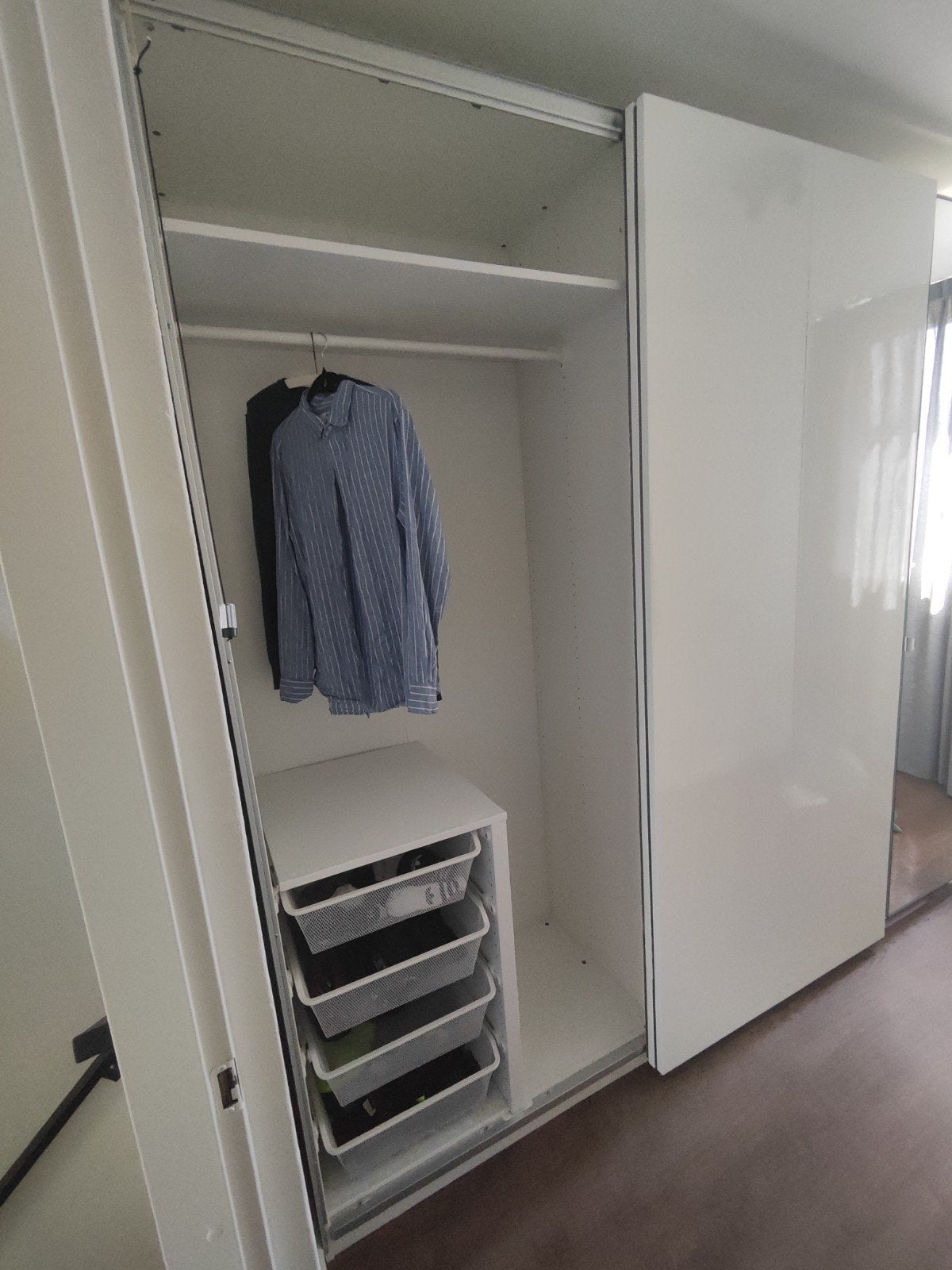Witte kledingkast (PAX kast), Ophalen of Verzenden, Zo goed als nieuw, 50 tot 75 cm, 200 cm of meer