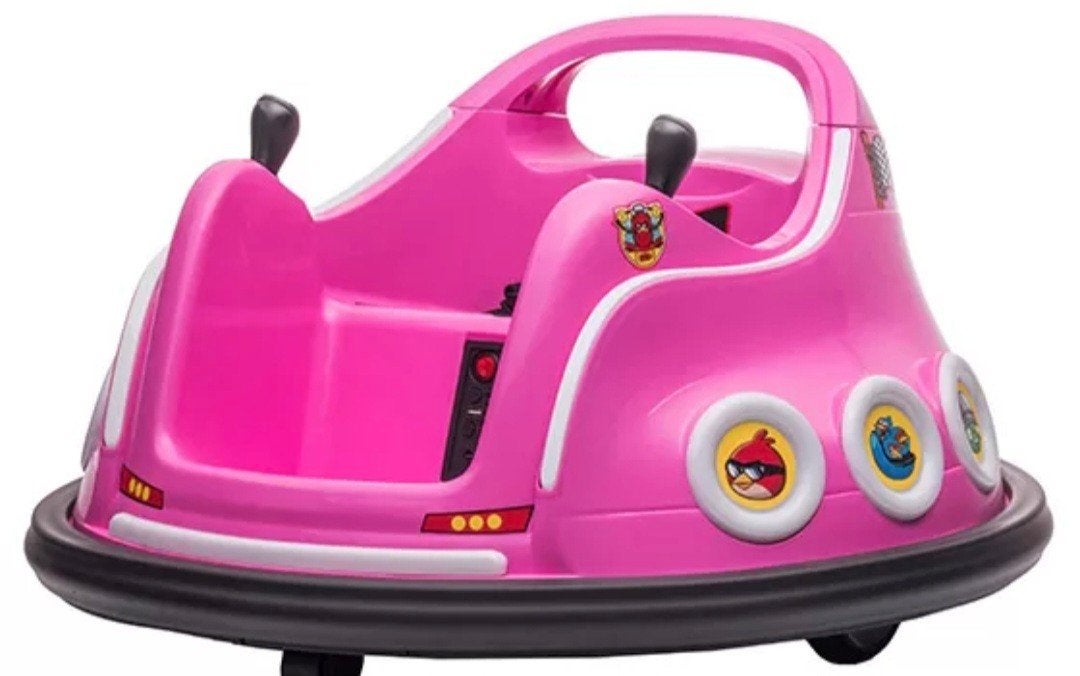Angry Bird Roze Elektrische Kinderauto met Oplader, Ophalen of Verzenden