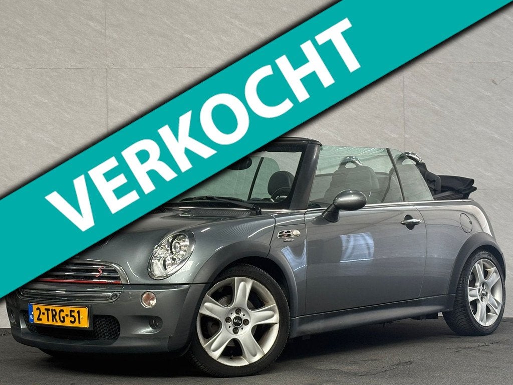 Mini Mini Cabrio 1.6 Cooper S - JCW - Leder - Stoelverw - Ca, Auto's, Mini, Gebruikt, 4 cilinders, Cabriolet, 4 stoelen