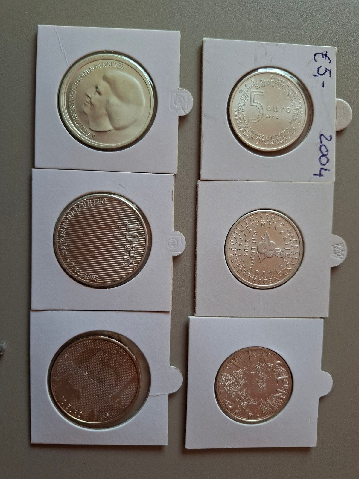 Serie 5 euro 2003 2004 10 euro 2002 2004 2005, Ophalen of Verzenden, Euro's, Setje, Zilver