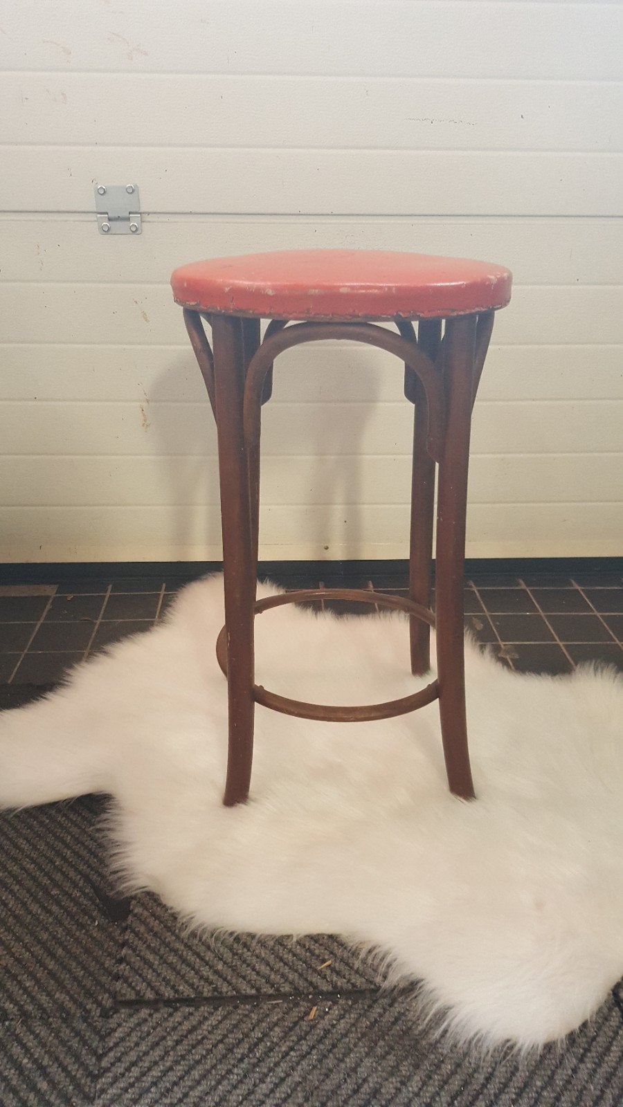 vintage barkruk/retro brocante kruk OPHALEN VOOR  29 JULI !, 1 kruk, Ophalen, Gebruikt, Hout