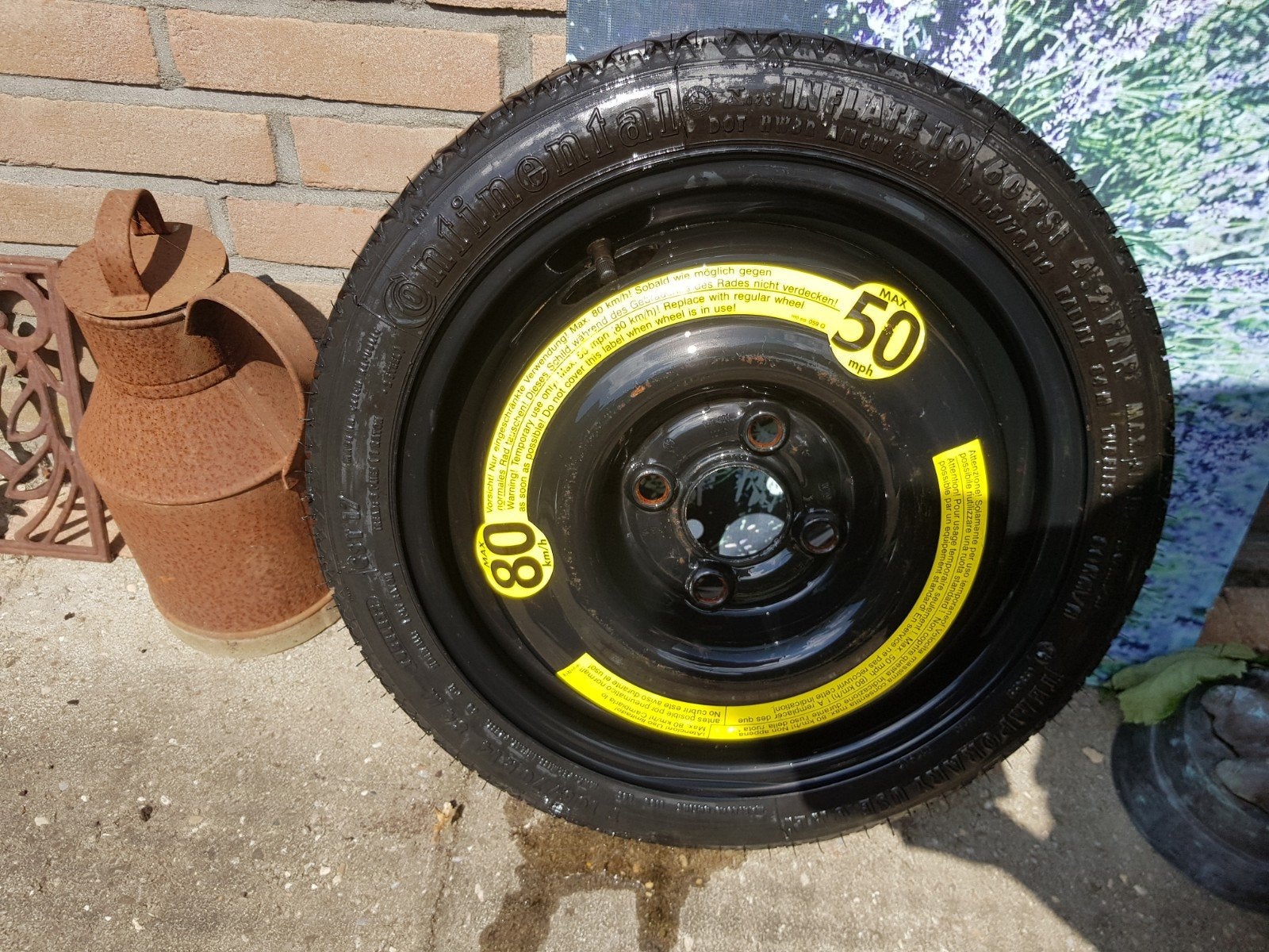 Thuiskomertje / reservewiel nooit gebruikt vw golf, Ophalen