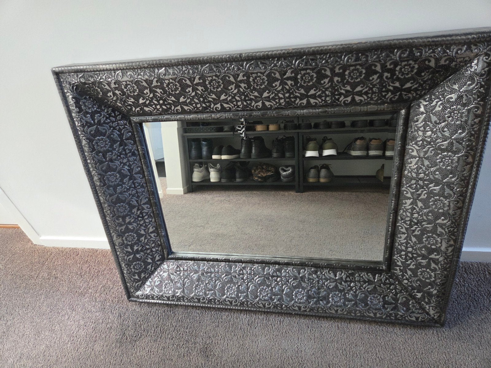Gratis op te halen Spiegel met sierlijst 91x72, Ophalen, Rechthoekig, Minder dan 50 cm, Minder dan 100 cm