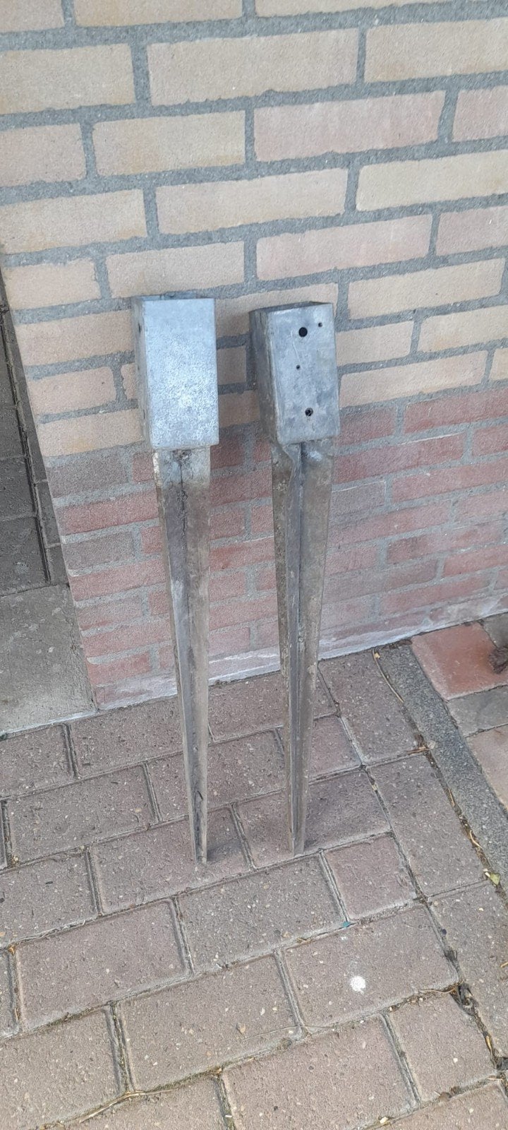 Paalhouder met punt 7.5 x 7.5 x 75 cm, Ophalen of Verzenden