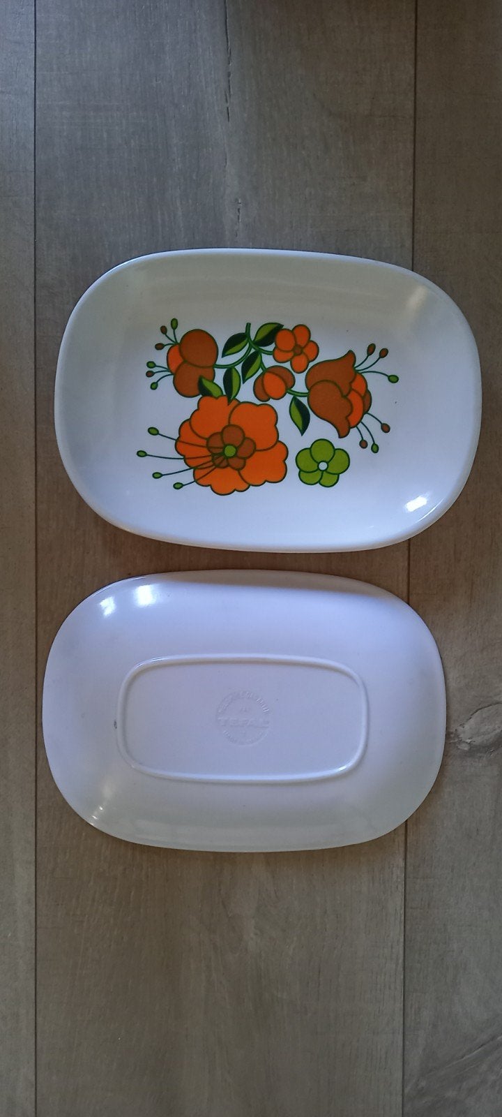 Retro plastic schaaltjes, Ophalen of Verzenden, Gebruikt, Kunststof, Beige