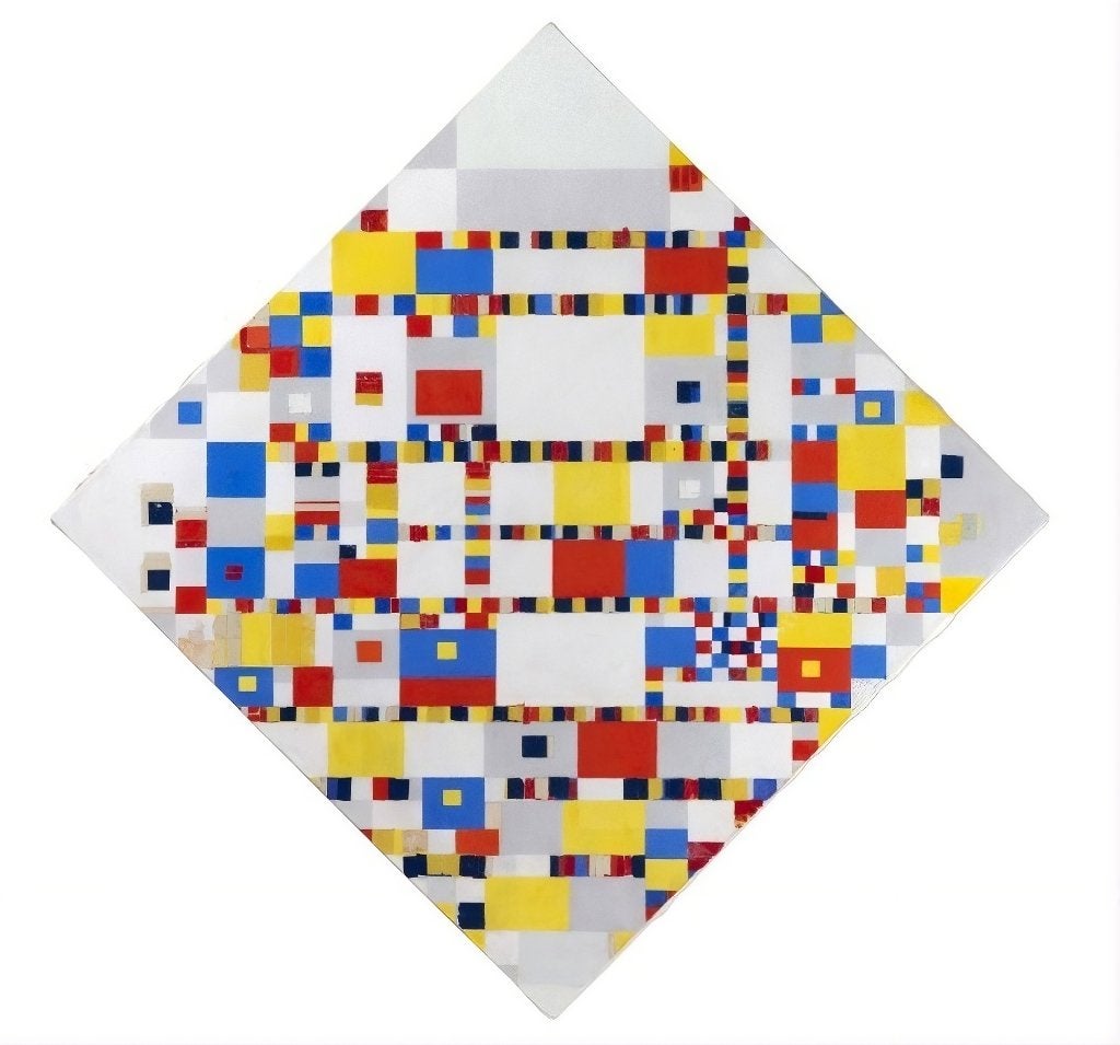 Prachtige replica's van Mondriaan op canvas. Van de kenners!, Print, Overige onderwerpen, Abstract, Doek
