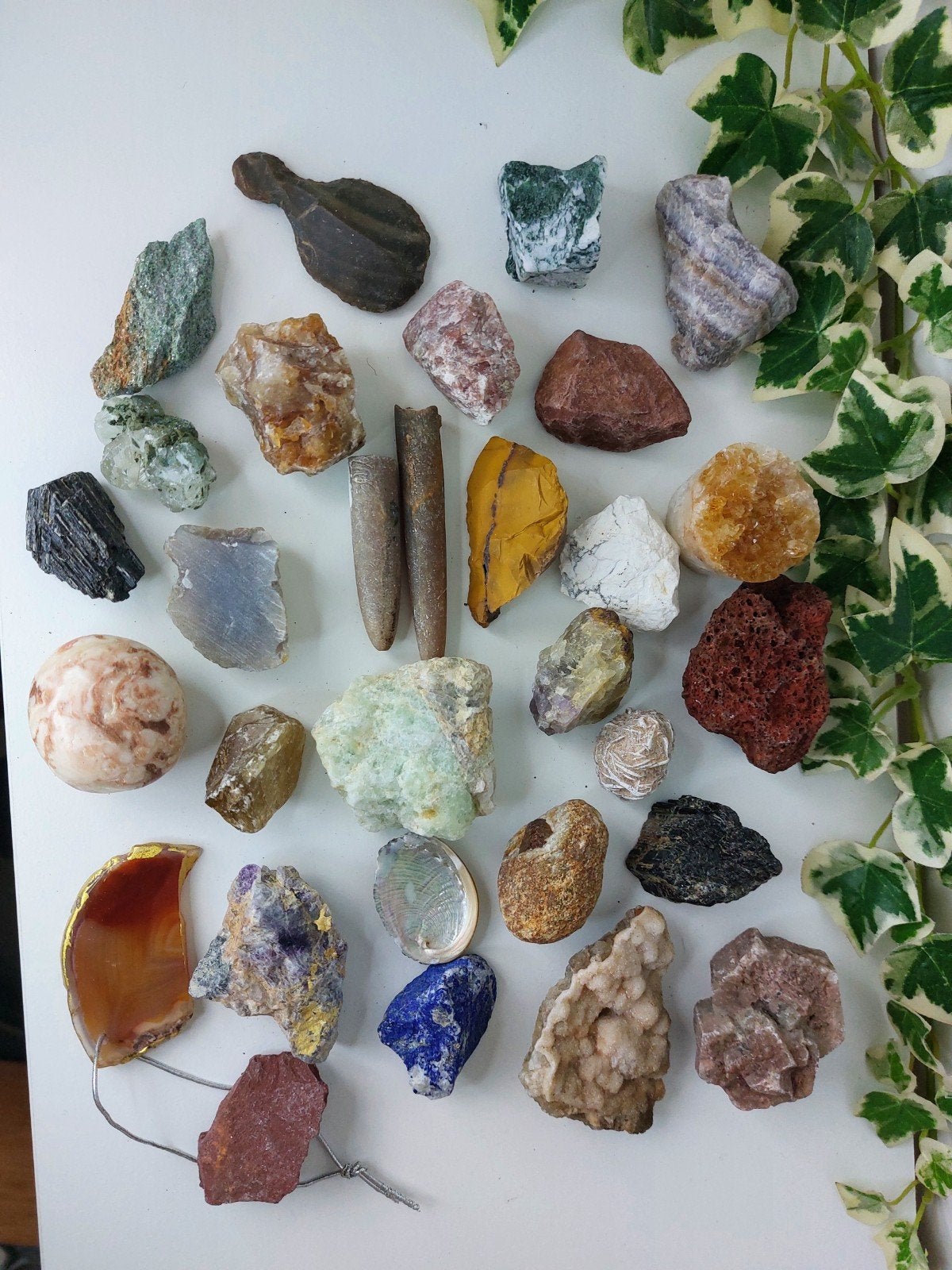 1,068 kilo aan ruwe edelstenen/mineralen mix, Ophalen of Verzenden, Mineraal