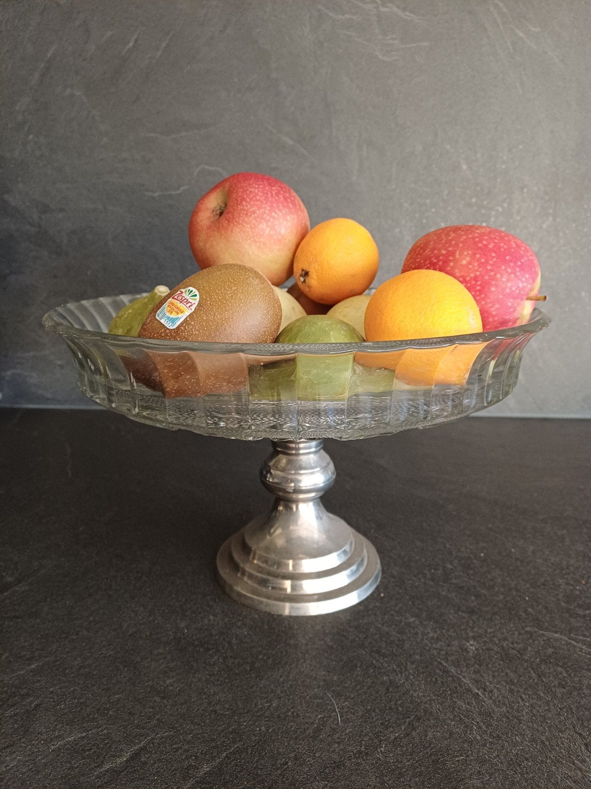 Prachtige Grote Compotier diam 30 cm , hoog 19 cm voor € 30, Ophalen, Zo goed als nieuw, Rond, Riet