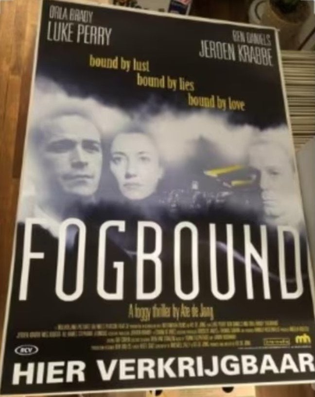 Fogbound jeroen krabbe luke perry filmposter, Ophalen of Verzenden, Zo goed als nieuw, A1 t/m A3, Film en Tv