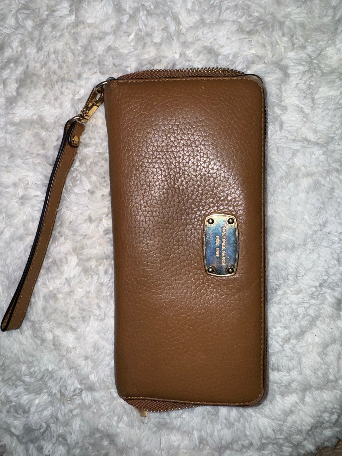 Michael Kors portemonnee bruin leer, Sieraden, Tassen en Uiterlijk, Portemonnees, Overige merken, Gebruikt, Bruin, Ophalen of Verzenden