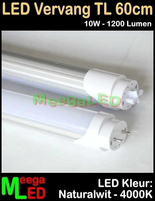 UITVERKOOP: 15x LED TL T8 60cm 10W 840 Natural Wit 4000K, Led-lamp, G13 (TL), Nieuw, Ophalen of Verzenden