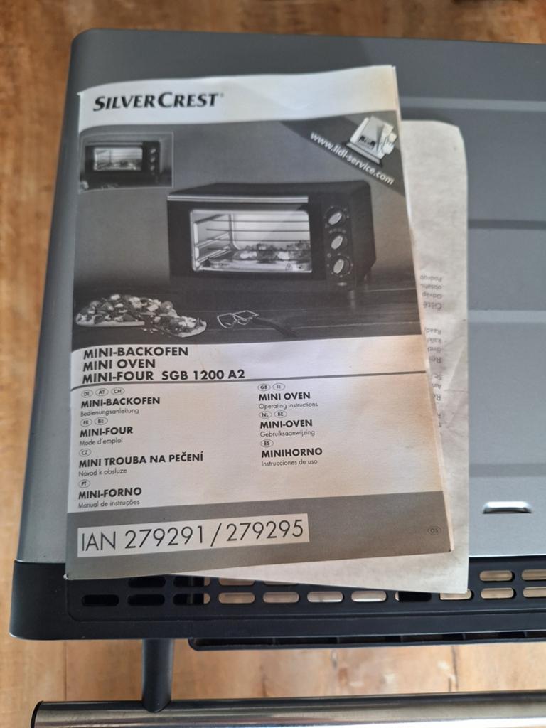 SilverCrest Mini-oven SGB 1200 A2 - Zo goed als nieuw, Minder dan 45 cm, Minder dan 45 cm, Silvercrest, Ophalen of Verzenden
