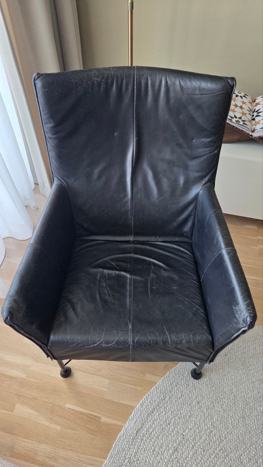Montis Charly fauteuil, Ophalen, Gebruikt, Leer, 50 tot 75 cm