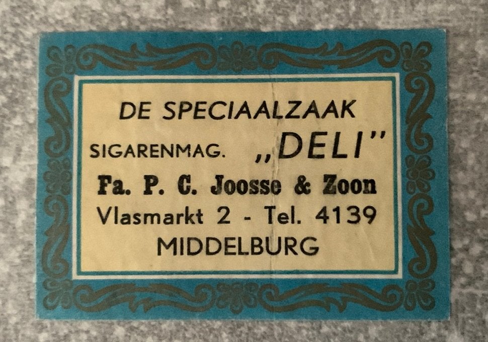 Lucifermerk Speciaalzaak Deli, Middelburg, Verzenden, Gebruikt, Luciferdoosjes of -merken