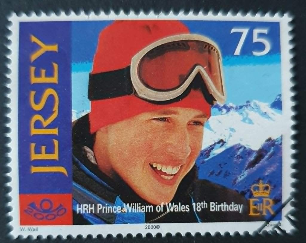 210-26 Jersey 2000 / HRH Prince William 18 years - 75p, Verzenden, Gestempeld