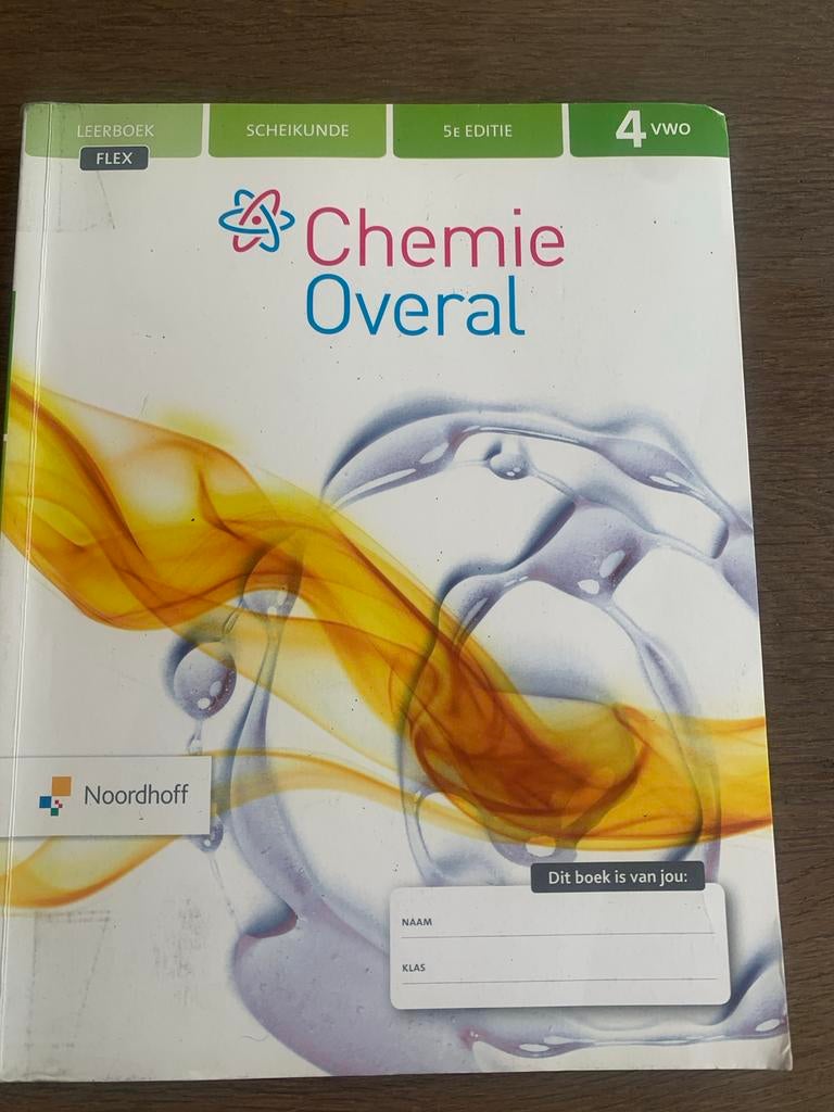 Chemie Overal 4 VWO - Leerboek Scheikunde 5e editie, Boeken, Schoolboeken, Ophalen of Verzenden, Zo goed als nieuw, VWO, Scheikunde