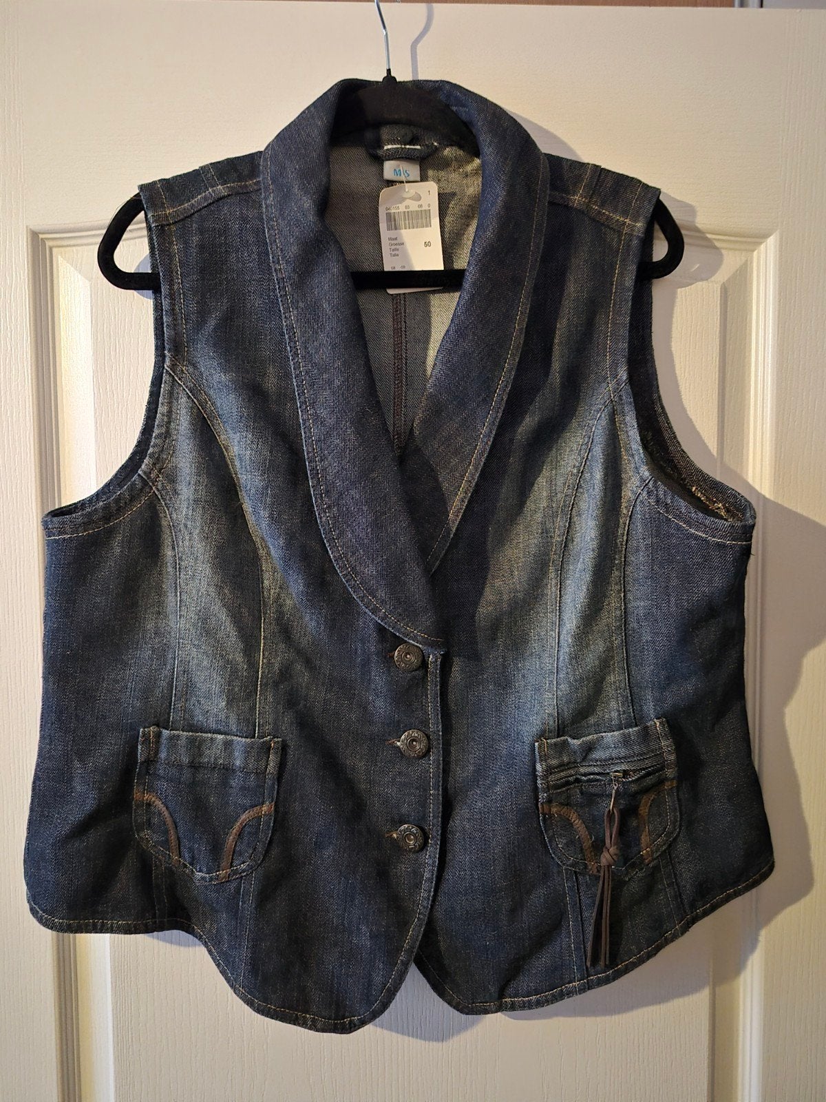 M&S spijkerrok + gilet, maat 50, Kleding | Dames, Grote Maten, Nieuw, Rok, Blauw, Ophalen of Verzenden