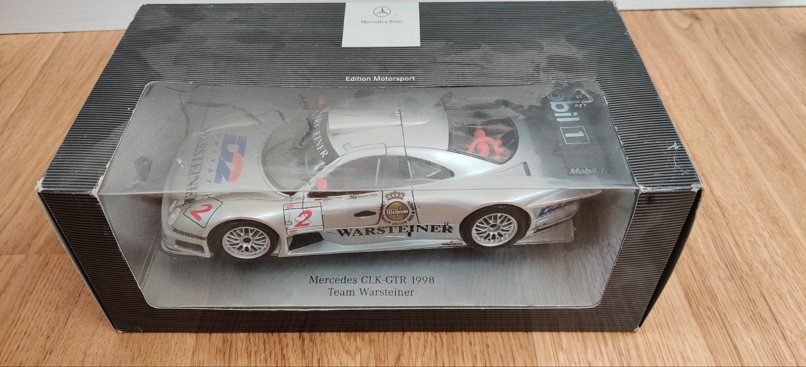 Mercedes CLK GTR 1998 Team Warsteiner modelauto 1:18, Ophalen of Verzenden, Zo goed als nieuw, Auto, Overige merken