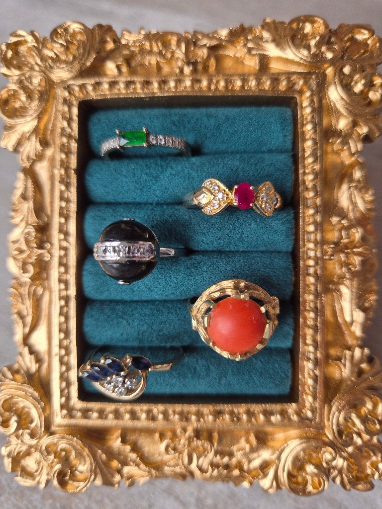 Gouden en Zilveren Sieraden uit Privécollectie Lage Prijzen, Ophalen of Verzenden, Overige materialen, Ring, Met edelsteen