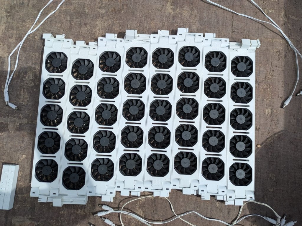 Heatfans 40cm 8 stuks met adapters en controllers, 30 tot 80 cm, Gebruikt, Overige typen, Minder dan 60 cm