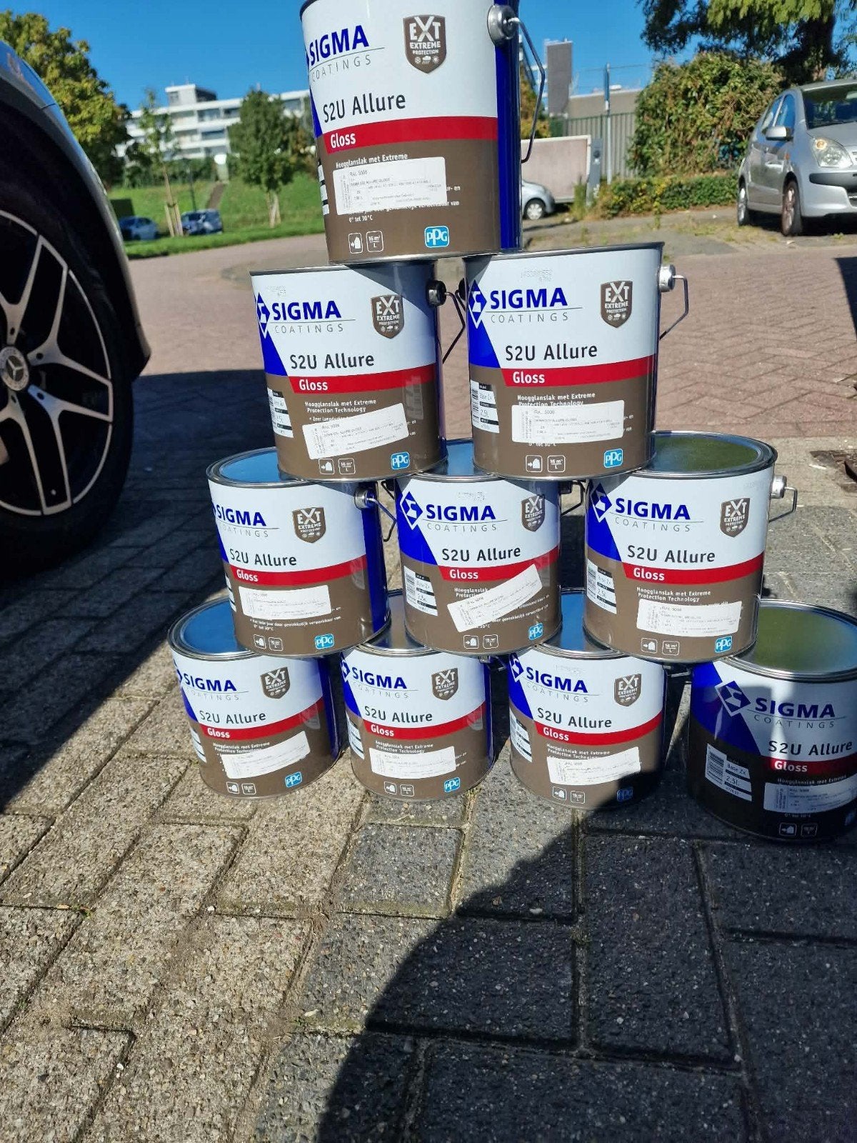 Sigma S2U Allure Gloss Hoogglanslak RAL 5008 (2.5L), Blauw, Nieuw, Ophalen of Verzenden, Lak