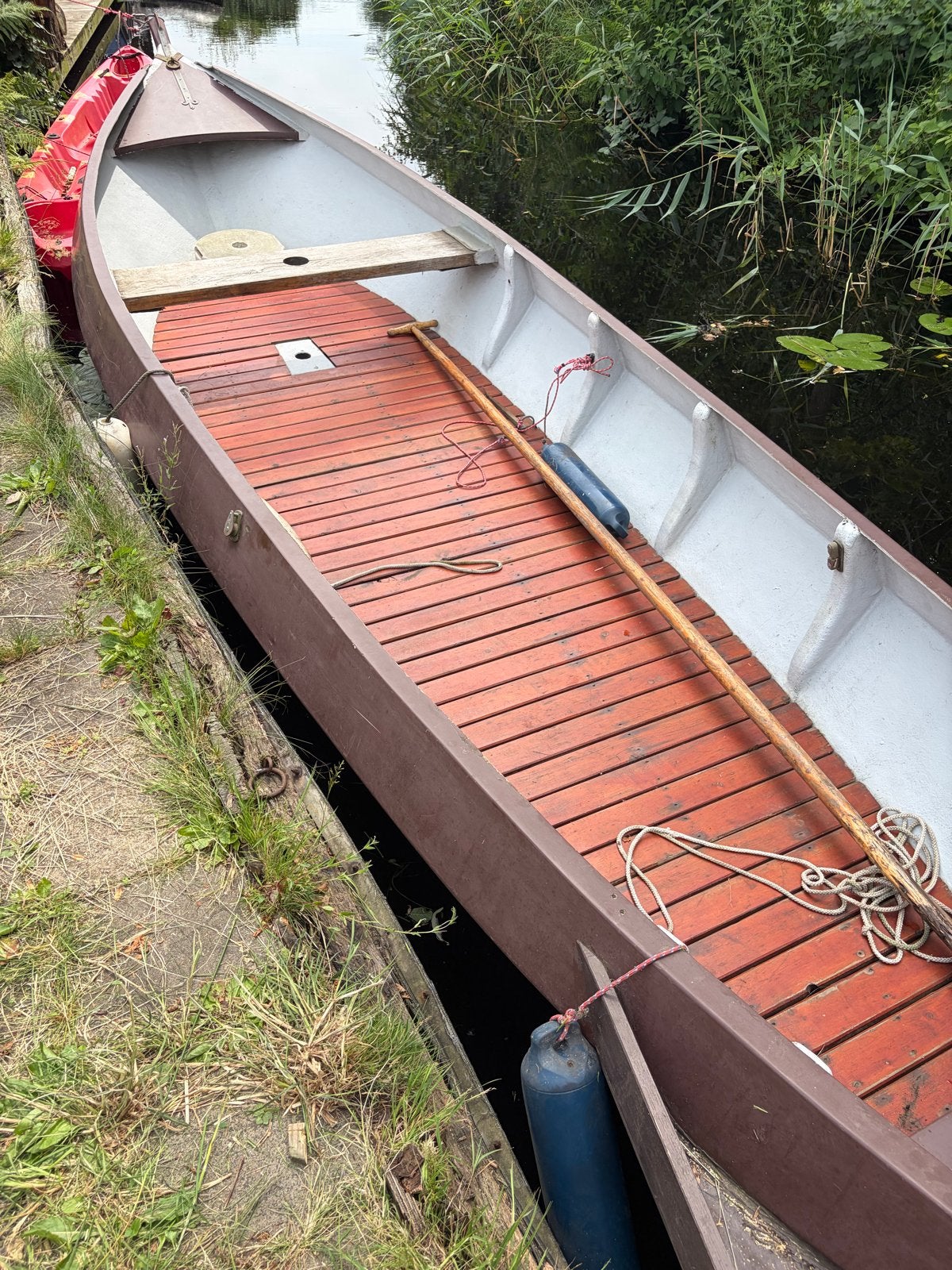 Giethoornse polyester punter met Mercury 5pk langstaart, Ophalen, Gebruikt, Minder dan 15 m²