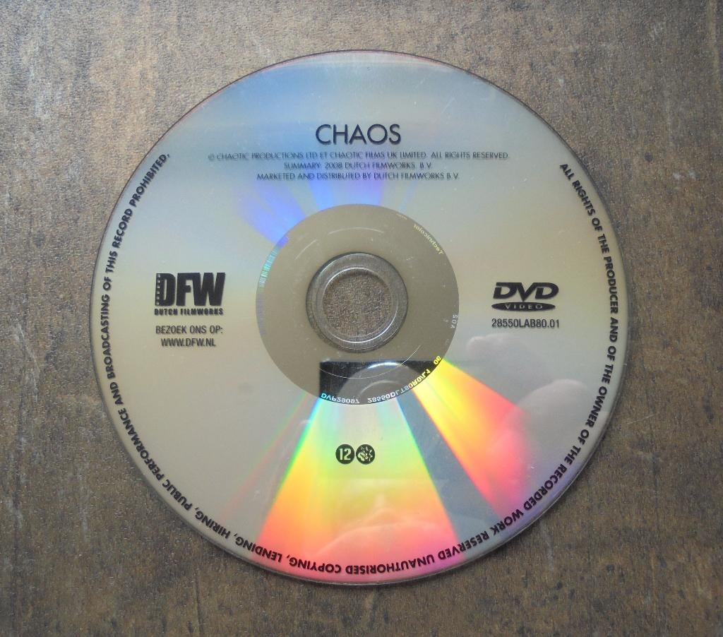 DVD Chaos (zie foto's), Vanaf 12 jaar, Ophalen of Verzenden, Gebruikt