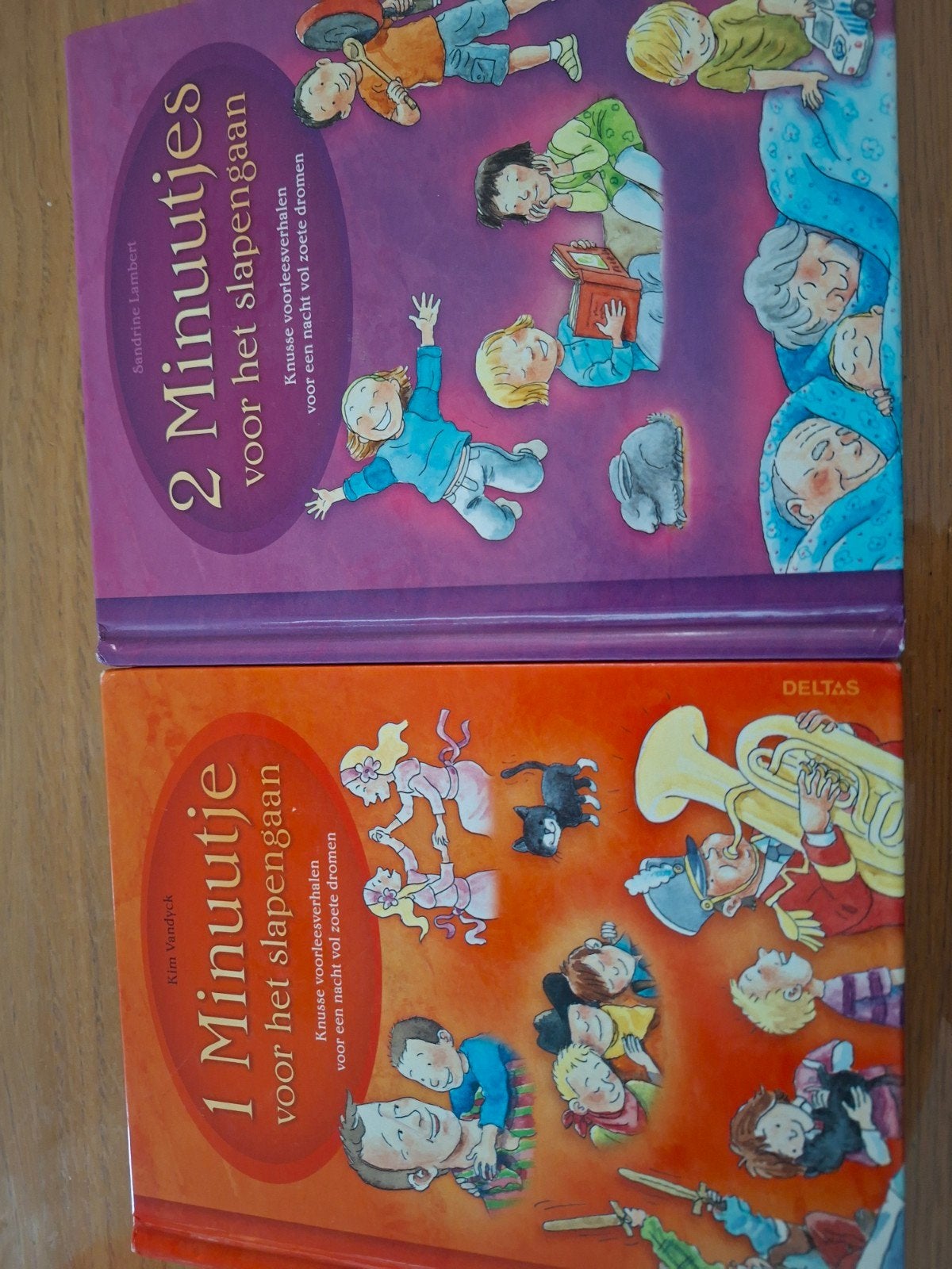 1 Minuutje en 2 Minuutjes voor het slapengaan boeken, Ophalen, Zo goed als nieuw, Kim Vandyck, Sandrine Lambert, 2 tot 3 jaar