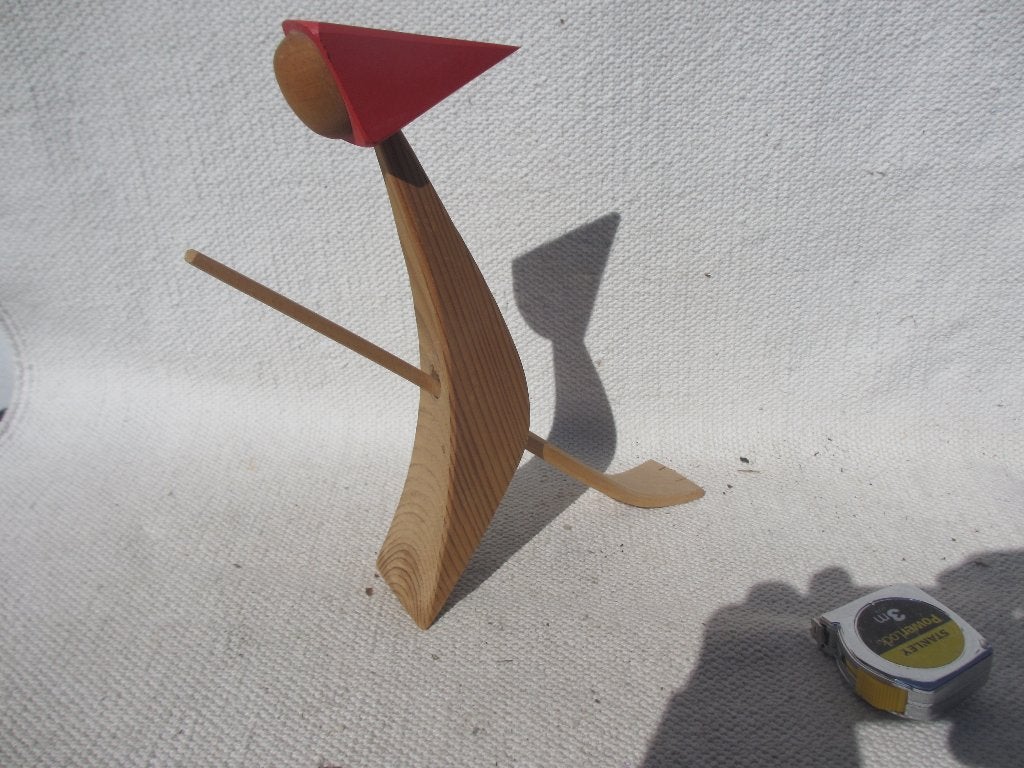 Vintage houten beeldje Denmark Alex Emanuelsson, Ophalen of Verzenden, Gebruikt, Fantasy