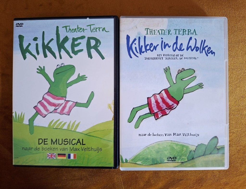 2x Kikker MAX VELTHUIJS musical theater, Cd's en Dvd's, Show, Alle leeftijden, Ophalen of Verzenden, Zo goed als nieuw