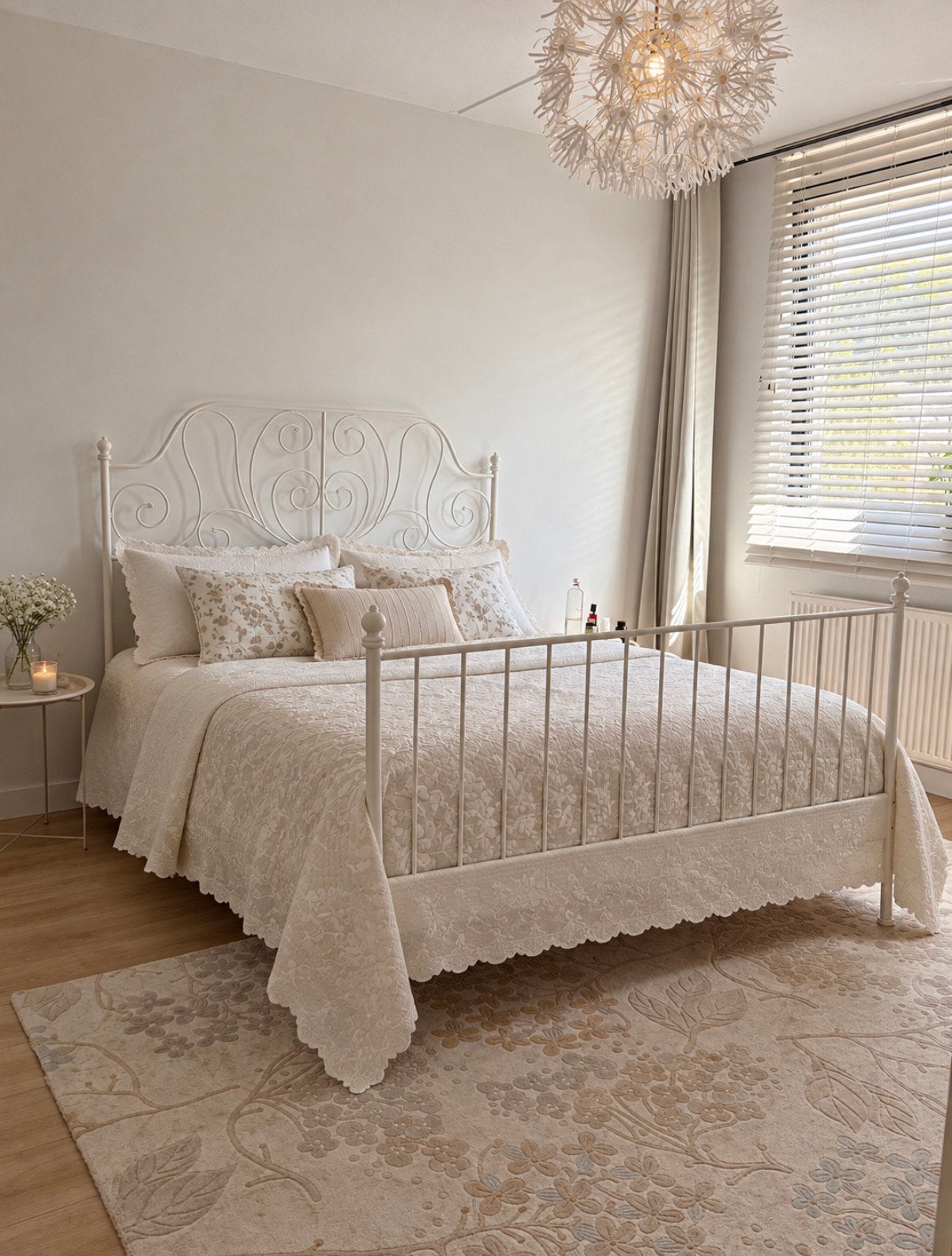 Ikea leirvik wit metalen bed, Ophalen, Zo goed als nieuw, Wit, Laminaat