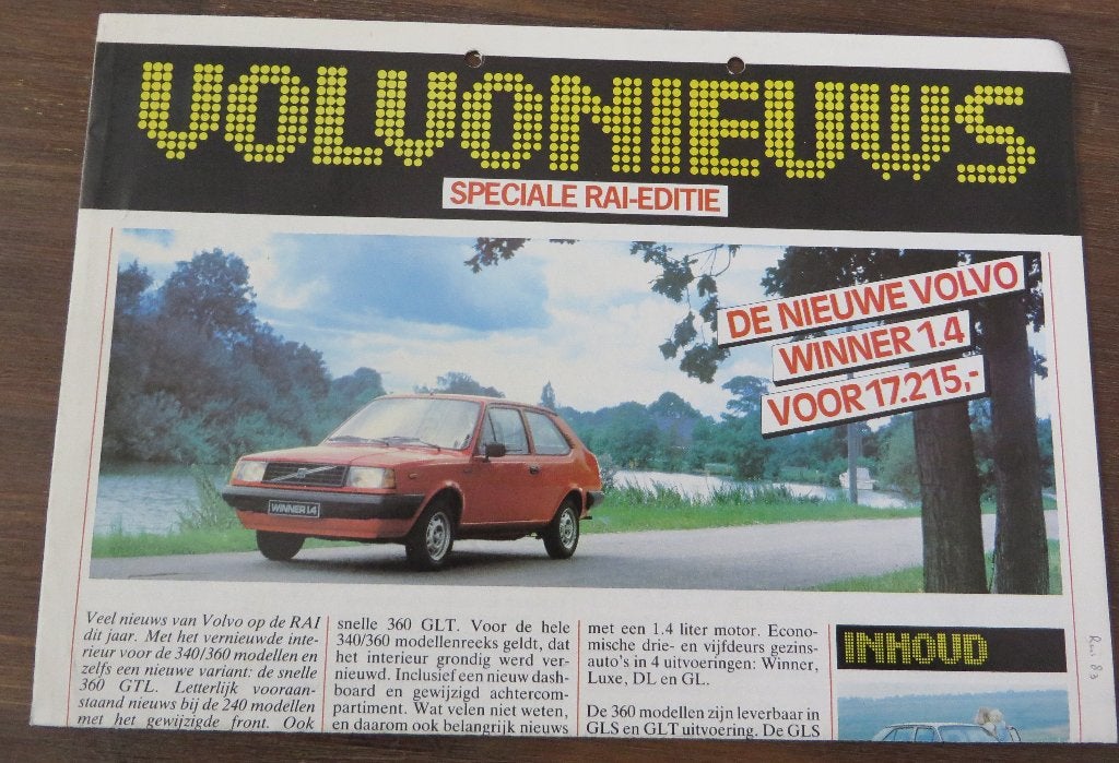 Volvo nieuws RAI editie 1983, Ophalen of Verzenden, Zo goed als nieuw, Auto's