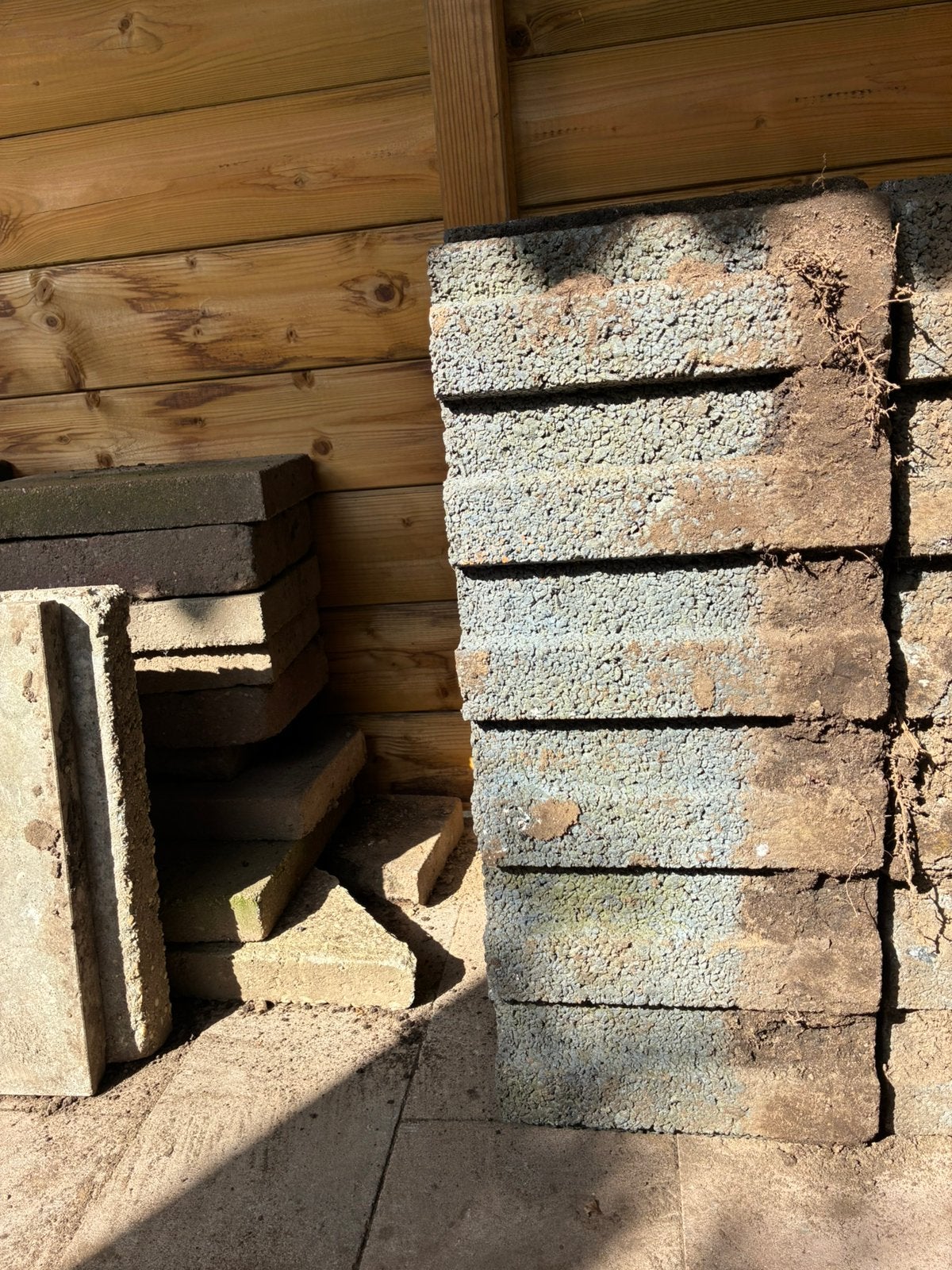 10 beton blokken, Ophalen, Gebruikt, Overige materialen