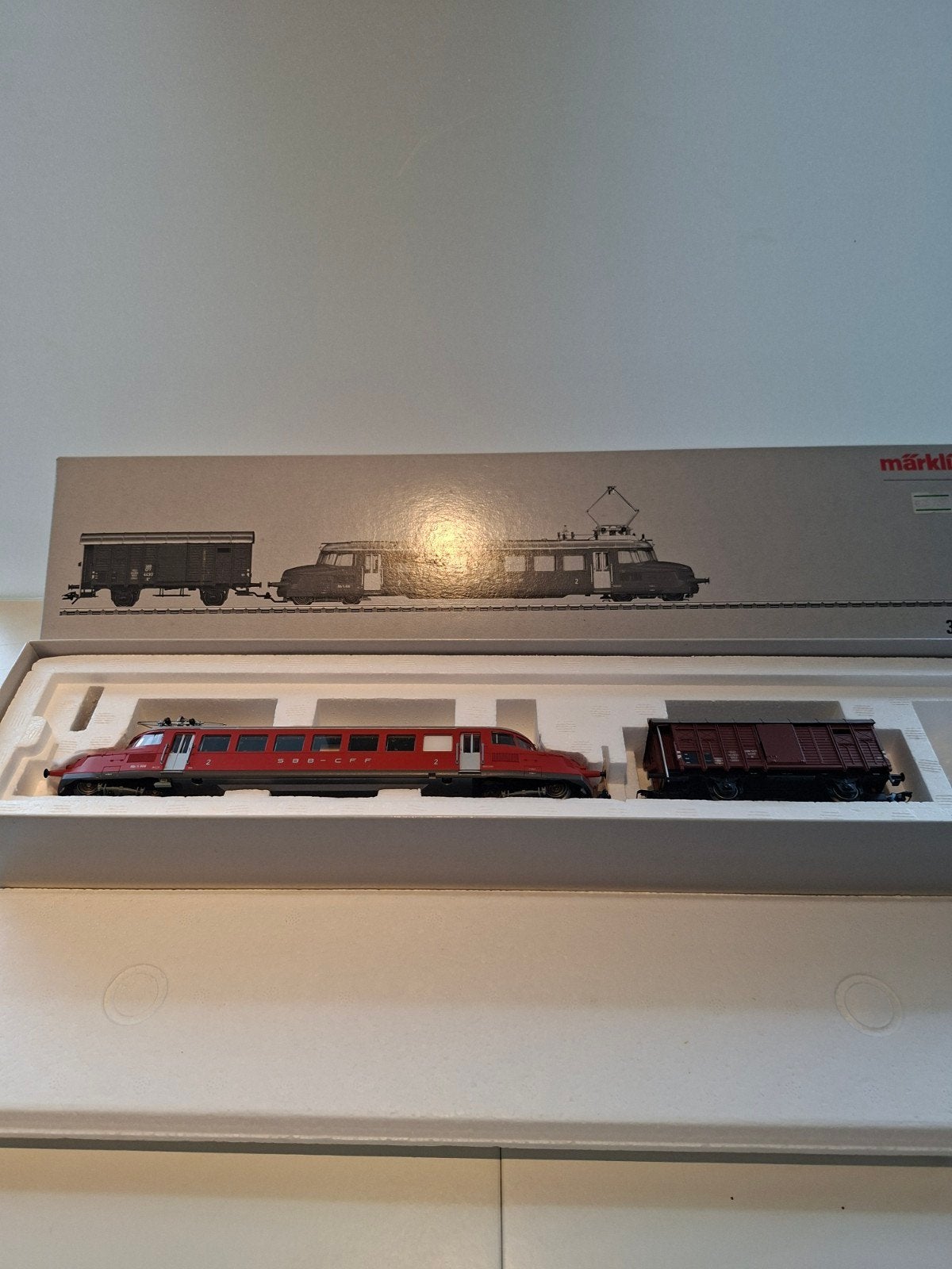 Märklin H0 Treinset SBB-CFF RBe 4/4 606 met goederenwagon, Wisselstroom, Treinset, Ophalen of Verzenden, Zo goed als nieuw