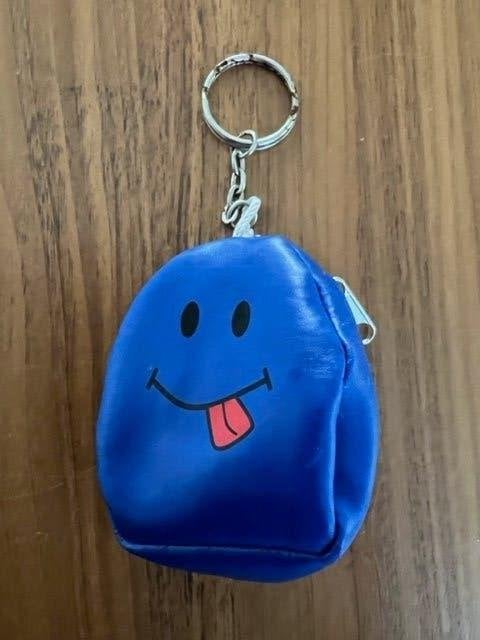 Smiley tasje sleutelhanger, muntgeld, portemonnee, blauw., Verzamelen, Ophalen of Verzenden, Nieuw, Merk