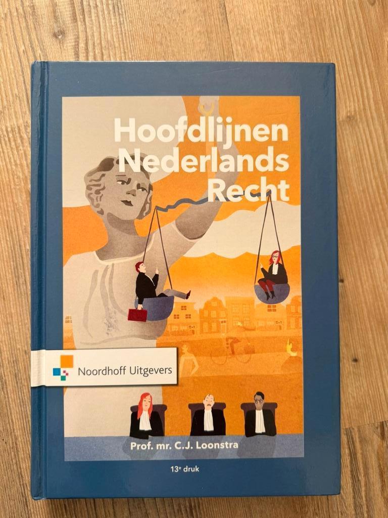 Hoofdlijnen Nederlands Recht, Boeken, Studieboeken en Cursussen, Zo goed als nieuw, Prof. mr. C.J. Loonstra, Alpha, HBO