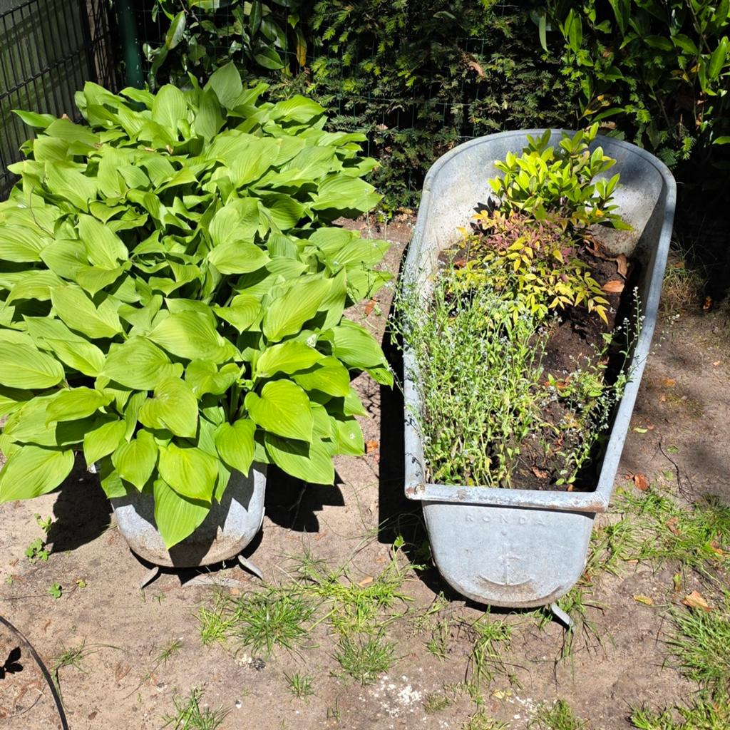 2 zinken badkuipen - ideaal als plantenbak, Tuin en Terras, Ophalen, Gebruikt